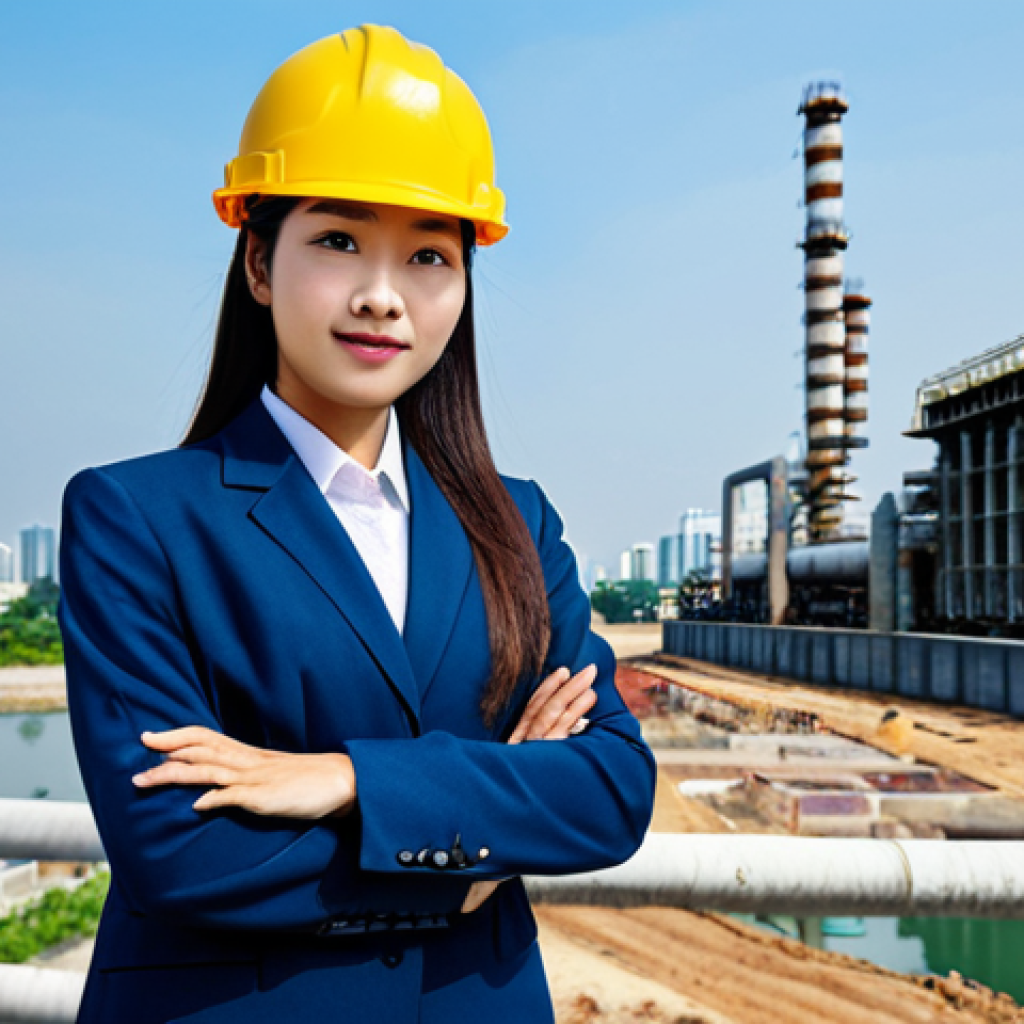 환경보전기술자 연봉 협상 방법 - **

A confident female environmental engineer, fully clothed in a professional, modest business suit...