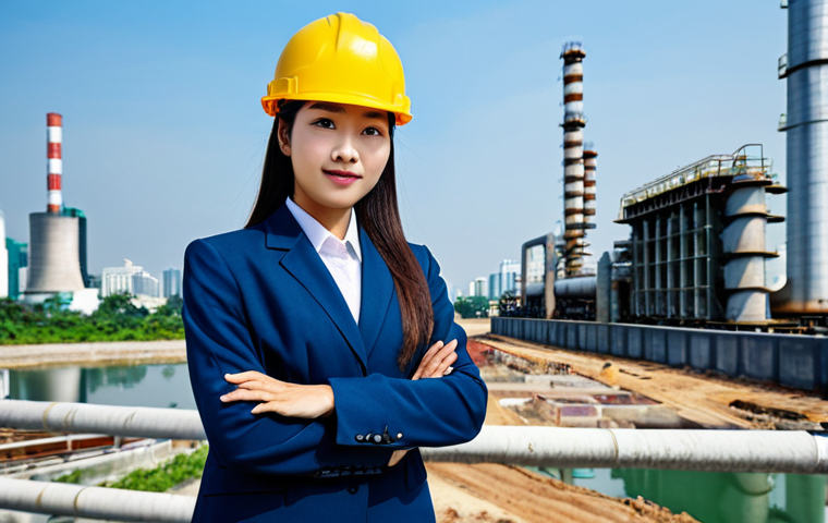 환경보전기술자 연봉 협상 방법 - **

A confident female environmental engineer, fully clothed in a professional, modest business suit...